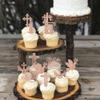 Rsstarxi 24 Pack First Holy Communion Cupcake Toppers Glitter Dove God Bless Cross Cupcake Picks for First Communion Baby Shower Baptism Theme Party Cake Decorations Rose Gold view 3