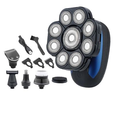 Electric Razor for Men, 6 in 1 Floating Head Shaver for Bald Men Waterproof Electric Razor for Men with Nose Hair Trimmer Wet/Dry Grooming Shaving Machines
