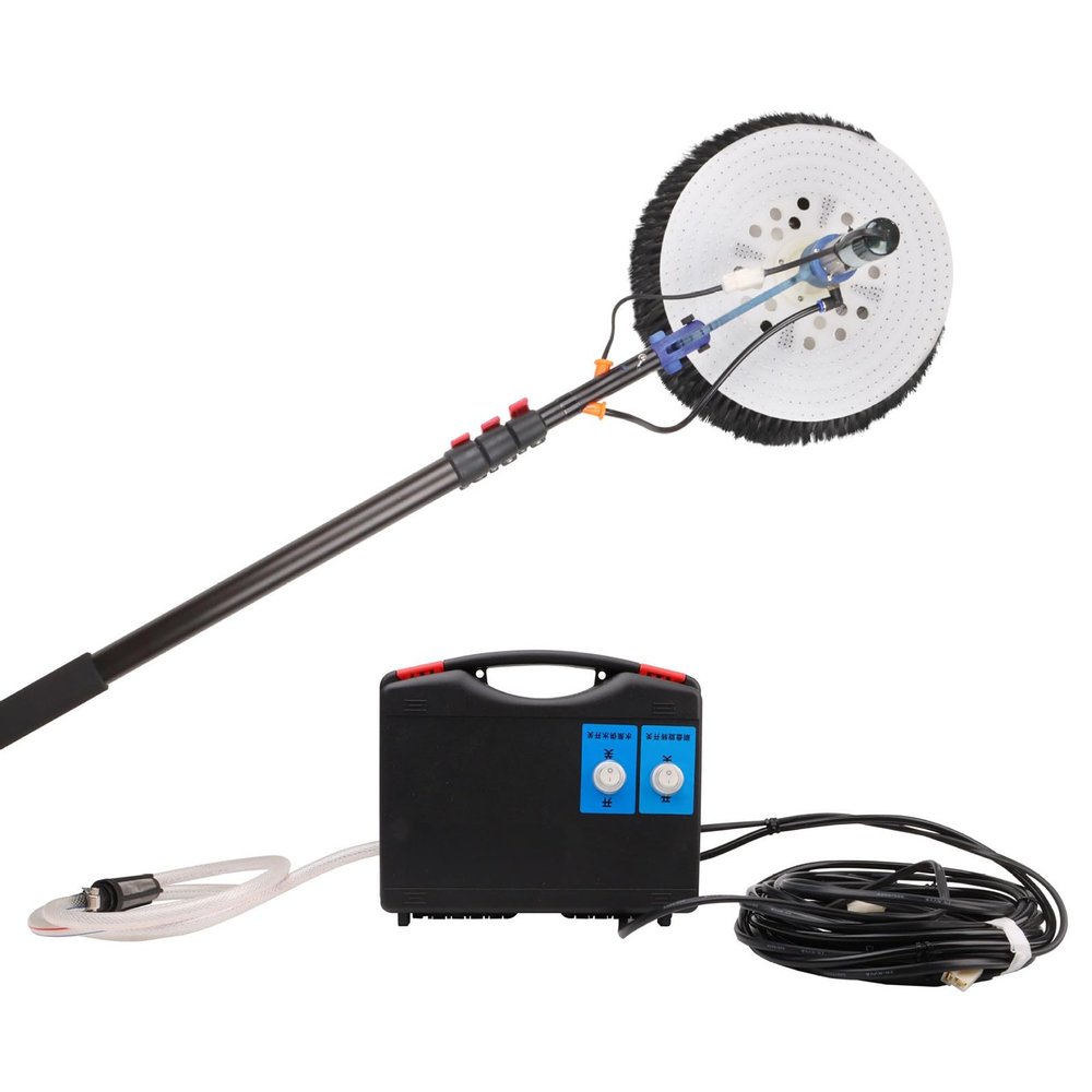 SN-XBDP Electric Photovoltaic Panel Cleaners, Solar Panel Cleaning Rotating Brush Cleaning Equipment, Electric Window Clean, Glass Wall Cleaning, 3.5M