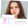 Beatifufu 3pcs Facial Hair Remover Spring Manual Handheld Epilator for Women Face Epilator for Chin Hair Removal Portable for Women view 2