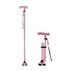 Rotating Quad Cane, Foldable Walking Sticks Lightweight Aluminum Alloy Crutch with Comfortable T-handle Elderly Daily Living Aids Foe Men Woman view 1