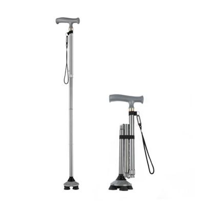 Foldable Walking Cane Height Adjustable Crutch with Soft Ergonomic Handle for Comfortable Grip Mobility Aids Portable Walking Stick for Elderly Old
