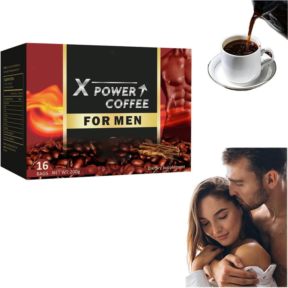 X Power Coffee for Men-Afircan Powder Coffee for Man,Energy-boosting coffee,The Secret To Strong Men (1 Box)