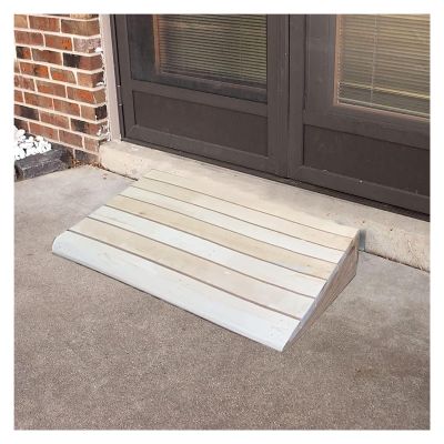 XAoSCd Wooden Wheelchair Ramps For Doorways/Front Door/Outside, Threshold Ramp For Wheelchairs, Scooters, And Power Chairs (35X19.6X7In)