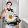 EVANEM Daisy Flower Beard Bib, Men'S Beard Trimmer Catcher, With 3 Suction Cups And 1 Storage Bag, Good Gift For Dad & Husband (73x107cm) view 2