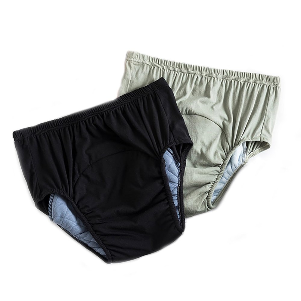 YFJBDKS Washable Incontinence Underwear for Men & Women, Pure Cotton Washable Cloth Diapers Adult and Elderly, Nappies Reusable Diaper Cloth Diaper Incontinence Diapers,2 Pieces,XL