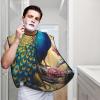 EVANEM Peacock Beard Bib, Men'S Beard Trimmer Catcher, With 3 Suction Cups And 1 Storage Bag, Good Gift For Dad & Husband (73x107cm) view 2