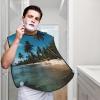 EVANEM Tropical Beach Plant Theme Beard Bib, Men'S Beard Trimmer Catcher, With 3 Suction Cups And 1 Storage Bag, Good Gift For Dad & Husband (73x107cm) view 2