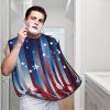 EVANEM American Flag Stars Stripes Beard Bib, Men'S Beard Trimmer Catcher, With 3 Suction Cups And 1 Storage Bag, Good Gift For Dad & Husband (73x107cm) view 2