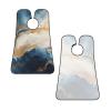 EVANEM Marble Navy Blue Mixed Beard Bib, Men'S Beard Trimmer Catcher, With 3 Suction Cups And 1 Storage Bag, Good Gift For Dad & Husband (73x107cm) view 3