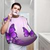 EVANEM Purple Butterflies Beard Bib, Men'S Beard Trimmer Catcher, With 3 Suction Cups And 1 Storage Bag, Good Gift For Dad & Husband (73x107cm) view 2