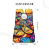 EVANEM Colorful Flip Flops Beard Bib, Men'S Beard Trimmer Catcher, With 3 Suction Cups And 1 Storage Bag, Good Gift For Dad & Husband (73x107cm) view 4