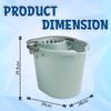 2 X 16L Litre Mop Bucket with easy Strong grip carry Handle 39 x 30 x 29.50 cm Floor Cleaning Bucket Spout Mop Press Bucket Cleaning Carts household mop bucket with removable wringer (Silver Sage) view 2