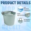 2 X 16L Litre Mop Bucket with easy Strong grip carry Handle 39 x 30 x 29.50 cm Floor Cleaning Bucket Spout Mop Press Bucket Cleaning Carts household mop bucket with removable wringer (Silver Sage) view 3
