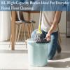 2 X 16L Litre Mop Bucket with easy Strong grip carry Handle 39 x 30 x 29.50 cm Floor Cleaning Bucket Spout Mop Press Bucket Cleaning Carts household mop bucket with removable wringer (Silver Sage) view 4