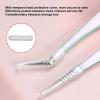 2Pcs Eyelash Extension Tweezers, Professional Stainless Steel Non Static Eyelash Extension Tweezers Set for Beauty Salon Individual view 3