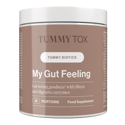 Probiotics for Gut Health - Bacterial Cultures Supplement with Prebiotics, Psyllium, Acacia Fibre, Guarana, Vitamin C - 30 portions, 210 g - My Gut Feeling - Tummy Tox