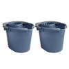 2 X 16L Litre Mop Bucket with easy Strong grip carry Handle 39 x 30 x 29.50 cm Floor Cleaning Bucket Spout Mop Press Bucket Cleaning Carts household mop bucket with removable wringer (Navy) view 1