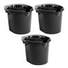 3 X 16L Litre Mop Bucket with easy Strong grip carry Handle 39 x 30 x 29.50cm Floor Cleaning Bucket Spout Mop Press Bucket Cleaning Carts household mop bucket with removable wringer (Midnight Greyish) view 1
