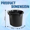 3 X 16L Litre Mop Bucket with easy Strong grip carry Handle 39 x 30 x 29.50cm Floor Cleaning Bucket Spout Mop Press Bucket Cleaning Carts household mop bucket with removable wringer (Midnight Greyish) view 2