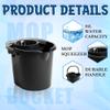 3 X 16L Litre Mop Bucket with easy Strong grip carry Handle 39 x 30 x 29.50cm Floor Cleaning Bucket Spout Mop Press Bucket Cleaning Carts household mop bucket with removable wringer (Midnight Greyish) view 3