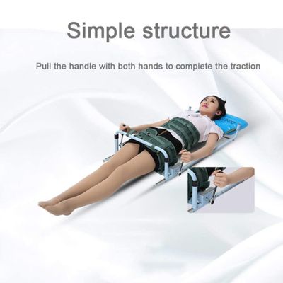 Back Lumbar Traction Device for Bed, Portable Home Use Cervical Spine Lumbar Spine Traction Extension Stretcher for Lumbago Low Back Pain Disc Herniation