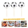 Abaodam 192pcs Football Cake Topper Dessert Insert Topper Party Birthday Decoration for Football Theme Dessert Table Cake Ornament view 3