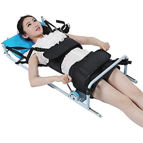 Back Lumbar Traction Device for Bed, Portable Cervical Spine Lumbar Traction Bed Home Use Cervical Spine Extension Stretcher Device Improve Spine Posture Corrector.