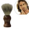 Premium Vegan Shaving Brush - Shaving brush Badger Friendly Hair Brush with Vintage Wooden Grip, Shaving Cream Brush Shaving Soap Brush Shaving Foam Brush for Men Home Travel (B) view 2