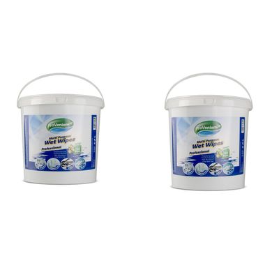 2 x 250 Sheets | Double Pack Provenience Surface Cleaner XL Wet Wipes | 20 x 24 cm | Perfect for Kitchen, Bathroom, Car, Shoes etc. | High Absorbency | Lemon Scent | Ideal for Mops | Multi Purpose