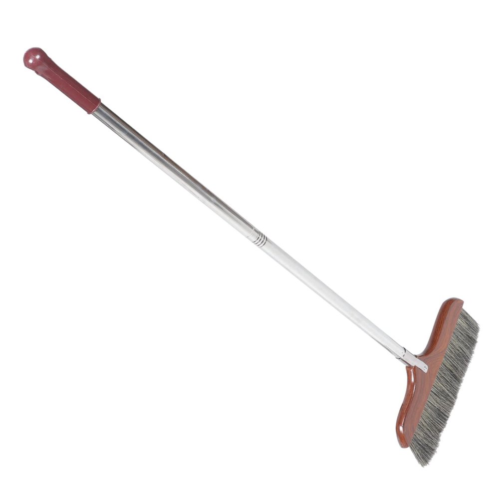minkissy Long Handle Brush Broom for Carpet Cleaning Soft Bristle Indoor Outdoor Hair Removal Dust Broom for Kitchen