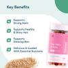 Bettervits Hair, Skin and Nails Vitamins | Hair Growth Vitamins A, B6, C, D, E with Zinc & Selenium| Biotin Gummies for Women - Nails Strengthen and Glowing Skin | 60 Vitamin Gummies view 2