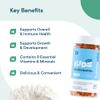 Bettervits Kids Multivitamin Gummies - 9 Essential Kids Vitamins and Minerals | Vitamins A, B6, B12, C, D, E with Omega 3 - Supports Wellbeing and Growth | 30 Orange Flavoured Chewable Gummies view 2