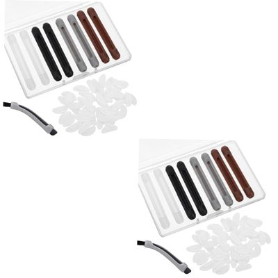 Angoily 48pairs Sunglasses over Glasses Nose Pads D-shaped Silicone Eyeglass Nose Pads Adhesive for Spectacle