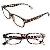 1 Pair Reading Glasses Unisex Men & Women Lightweight Clear Transparent Lenses Designer Style Frames Spring Hinges for Near Vision & Reading Spectacles Fashionable Casual (Brown Print, 3.00, x) view 1