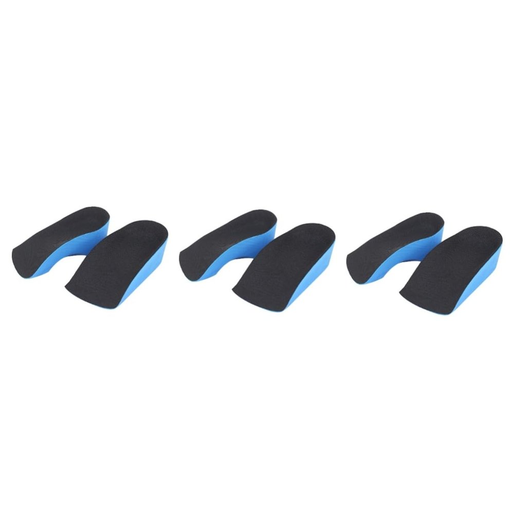 Beaupretty 3pairs Pu Insoles for Height Increasing Comfortable Half Shoe Pads Shoe Lift for Taller Look Heel Raisers for Everyday Use Heightening Insoles