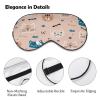 Sleep Mask CAt Fish Bones for Light Blocking,Eye Mask for Women Men Side Sleeper,Puffiness Dry Eyes Headache,Adjustable Strap view 3
