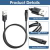 Charger Cable for Xiaomi Shaver Replacement Charging Cable Shaver Beard Trimmer Electric Razor USB Charging Power Cord Charger Adapter Compatible with Mijia MJTXD01SKS Shaver view 3