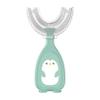 U-Shaped Toothbrush Silicone Toothbrush Baby Mouth Cleaning Manual Toothbrush (Green, L) Children view 1