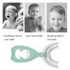 U-Shaped Toothbrush Silicone Toothbrush Baby Mouth Cleaning Manual Toothbrush (Green, L) Children view 2