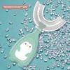 U-Shaped Toothbrush Silicone Toothbrush Baby Mouth Cleaning Manual Toothbrush (Green, L) Children view 4