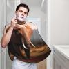EVANEM Walking Elephant Beard Bib, Men'S Beard Trimmer Catcher, With 3 Suction Cups And 1 Storage Bag, Good Gift For Dad & Husband (73x107cm) view 2