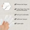 100Pcs Cotton Finger Cots,Finger Bandages Tubular,Thumb Protector,Finger Covers for Flexible Finger Protection,Reusable, Comfortable and Breathable Hypoallergenic Cotton view 3