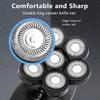 Electric Razor for Men, 5 in 1 7D Men's Rechargeable Bald Head Electric Shaver 7 Floating Heads Beard Nose Ear Hair Trimmer Razor Clipper Facial Brush view 3