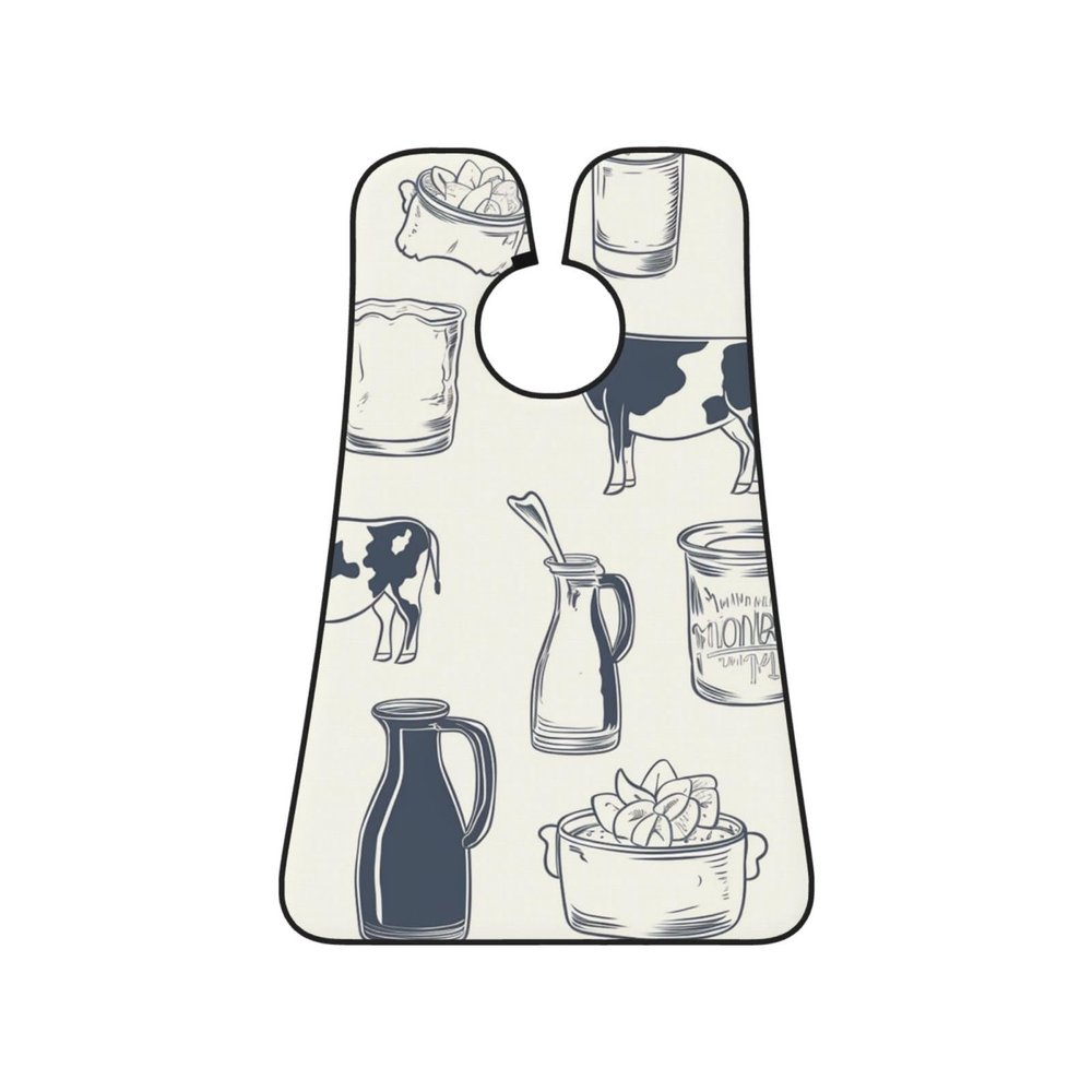 EVANEM Fresh Milk Beard Bib, Men'S Beard Trimmer Catcher, With 3 Suction Cups And 1 Storage Bag, Good Gift For Dad & Husband (73x107cm)