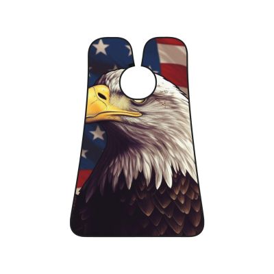 EVANEM Usa Flag And Eagle Beard Bib, Men'S Beard Trimmer Catcher, With 3 Suction Cups And 1 Storage Bag, Good Gift For Dad & Husband (73x107cm)