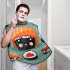 EVANEM Sushi Beard Bib, Men'S Beard Trimmer Catcher, With 3 Suction Cups And 1 Storage Bag, Good Gift For Dad & Husband (73x107cm) view 2