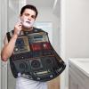 EVANEM Vintage Wall Of Radio Boombox Beard Bib, Men'S Beard Trimmer Catcher, With 3 Suction Cups And 1 Storage Bag, Good Gift For Dad & Husband (73x107cm) view 2