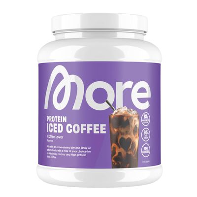 More Protein Iced Coffee, Coffee Lover, 500 g, 1.1 lbs, 20 Servings, Protein Powder with Instant Coffee, Low in Sugar and Fat  Made in Germany