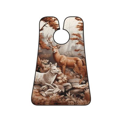 EVANEM Hunting Deer Bear Deer Beard Bib, Men'S Beard Trimmer Catcher, With 3 Suction Cups And 1 Storage Bag, Good Gift For Dad & Husband (73x107cm)